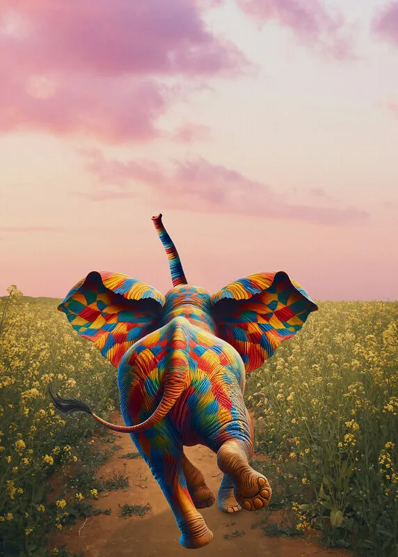 A Harlequin in the Rapeseed av Jörgen Thornberg