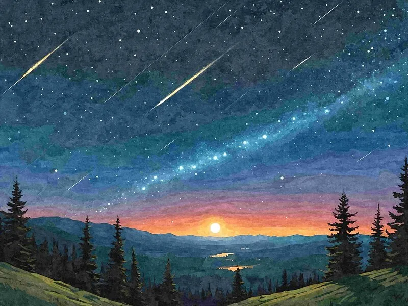 Perseid meteorregn II av Harri Ylikomi