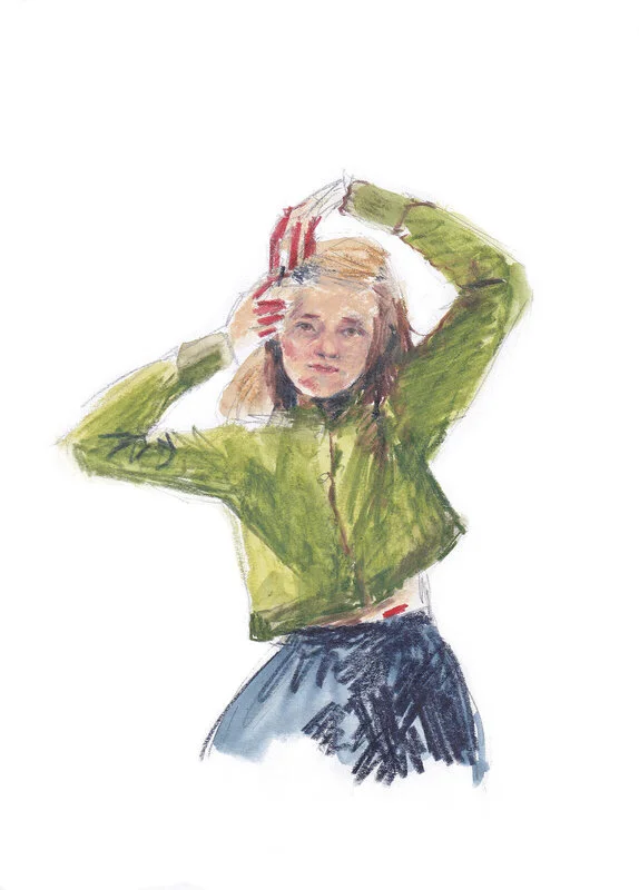 Akvarell Windy av Sarah Andrews