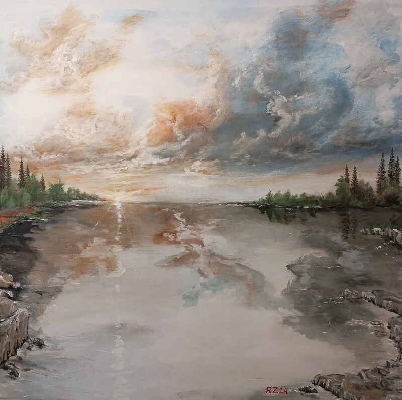 Akrylmålning Po audringos nakties... av Robertas Zabitis