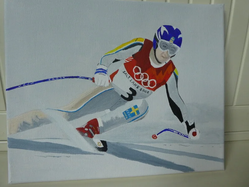 Oljemålning Stenmark av Inger Tollman