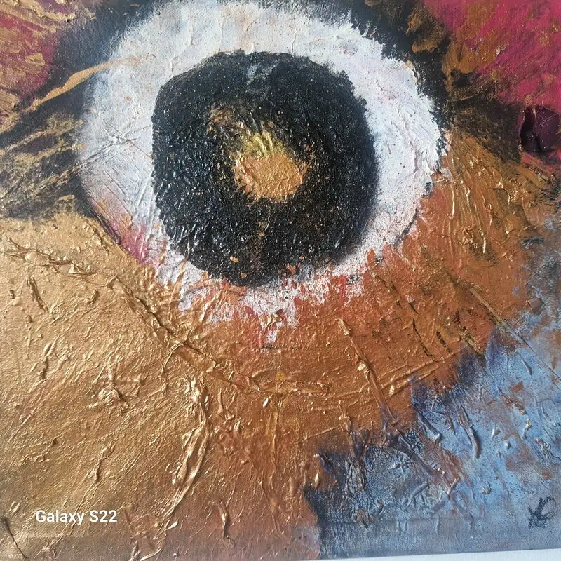 Akrylmålning Eye of the lion av Änna Carlberg