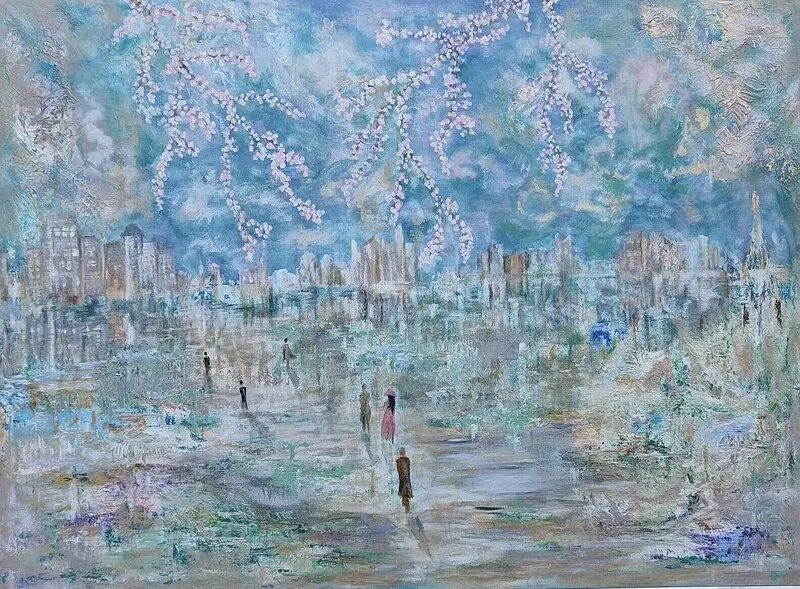 Akrylmålning Blossom av Hcspainting Stoldal
