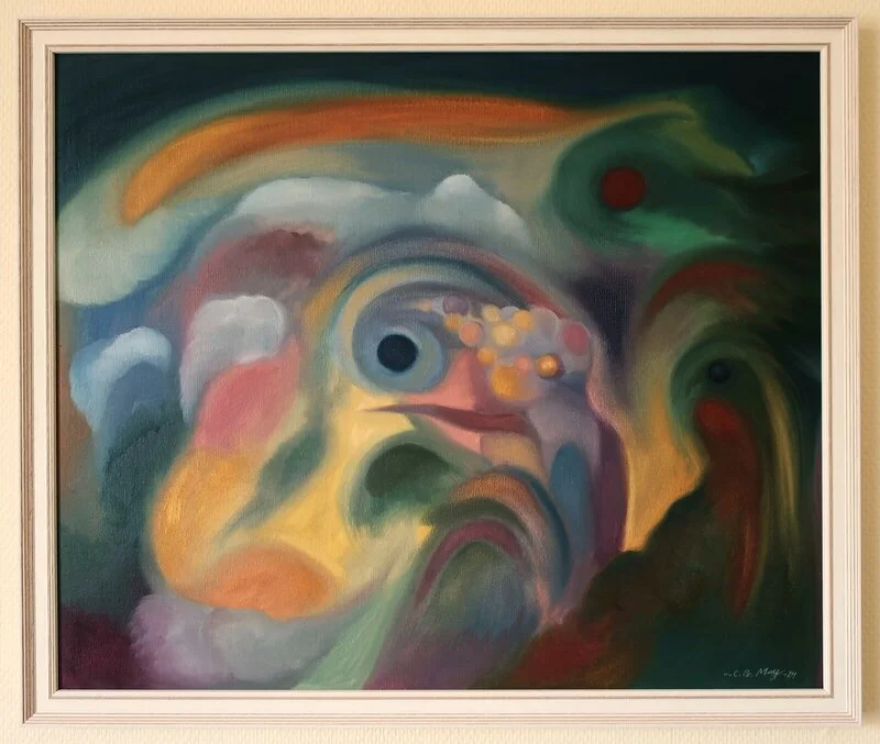 Oljemålning Bohuslänsk hägring 2024 (#4) av Charles Benjamin May