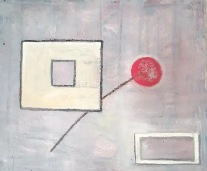 Oljemålning Rutor av Ingela Fredevi