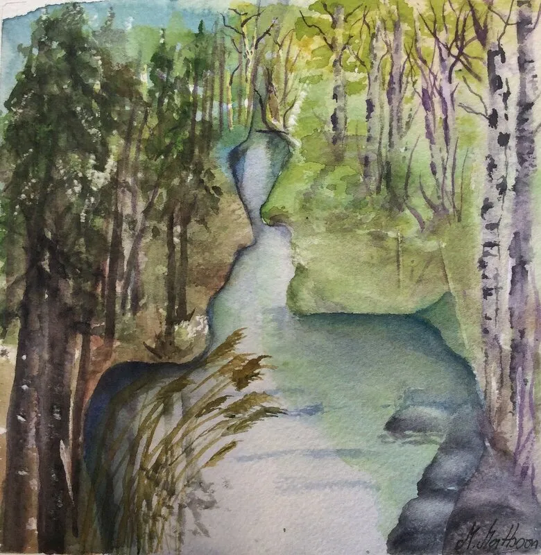 Akvarell Jorden vi ärvde. av Margareta Mattsson