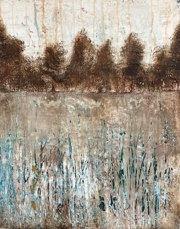 Akrylmålning Ölandsmotiv III av Camilla Qvarnkullen