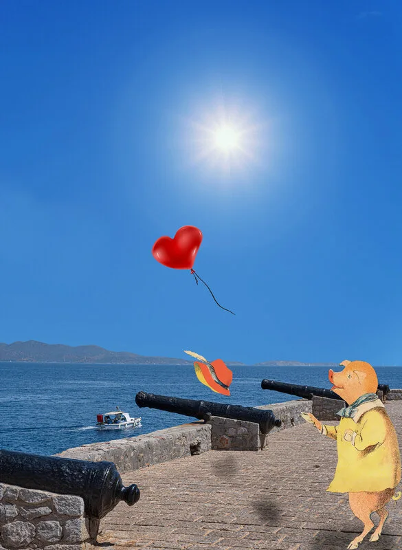 Pigsy Letting Her Balloon Free - A Tribute to Banksy av Jörgen Thornberg