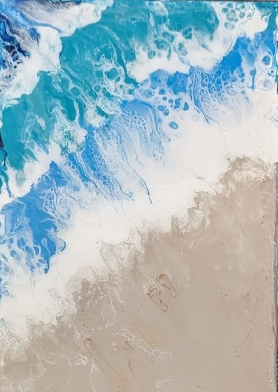 Akrylmålning Ensam av Anita Declercq