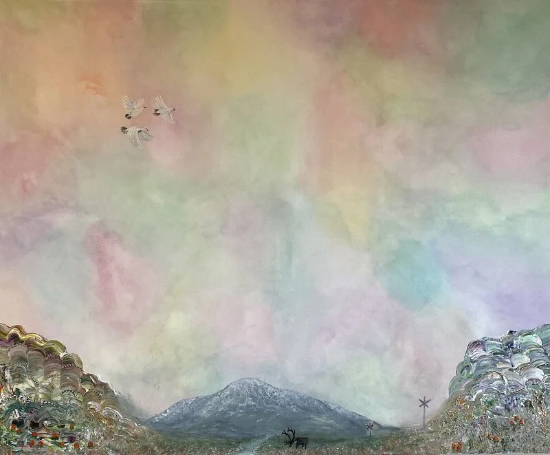 Akrylmålning Fjällstigen av Frida Norlén