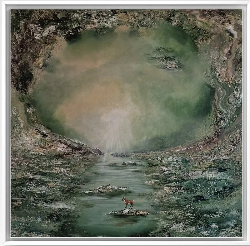 Akrylmålning Emerald Forest av Annika Björborn