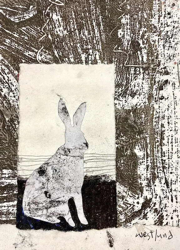 Black and white rabbit av Hans Westlund