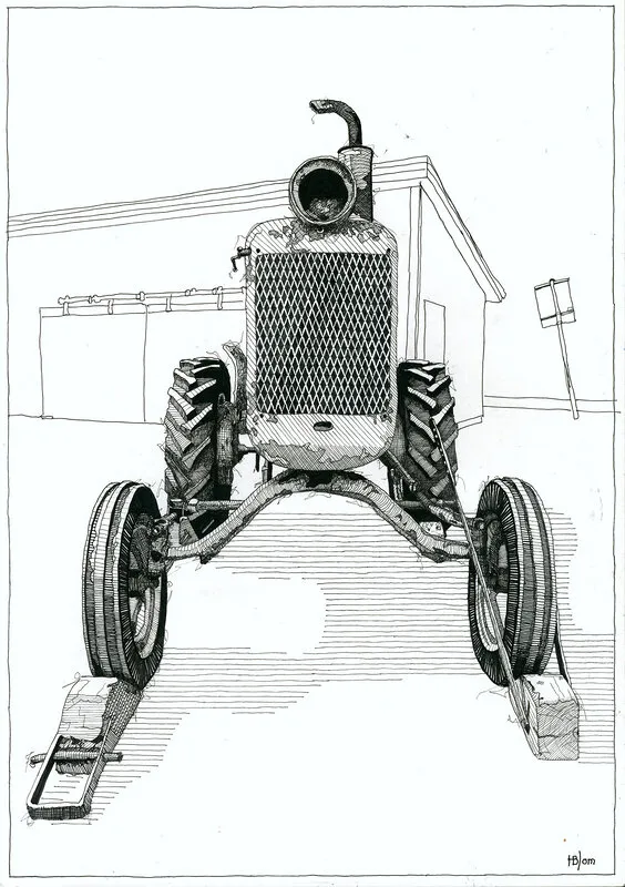 Pyramidtraktor av Hans Blom