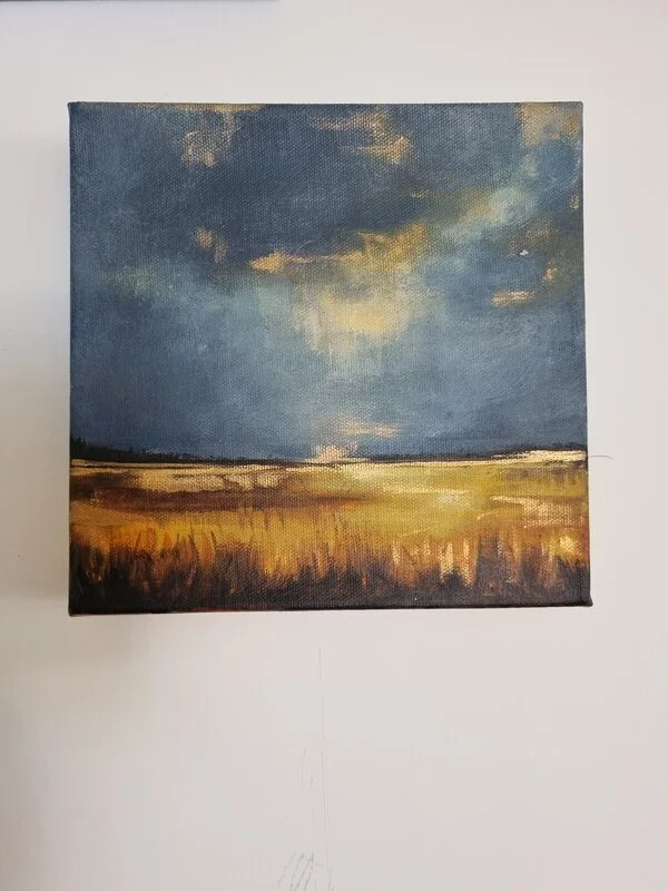 Akrylmålning Norrland 1 av Cecilia Lundberg