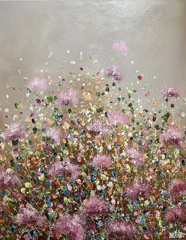 Akrylmålning BLUM DE L'ART II. av Anna Artistockholm Brandt