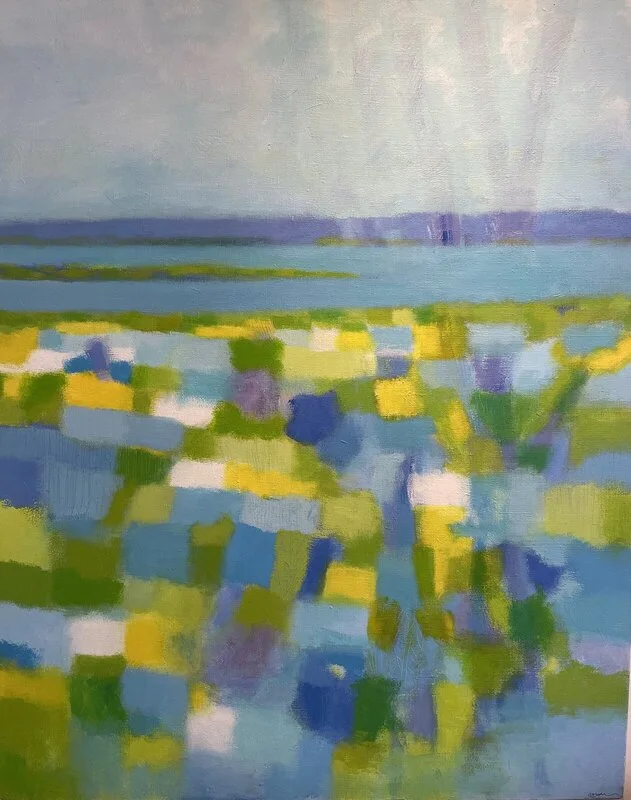 Akrylmålning Visingsö av Erik Mohlin