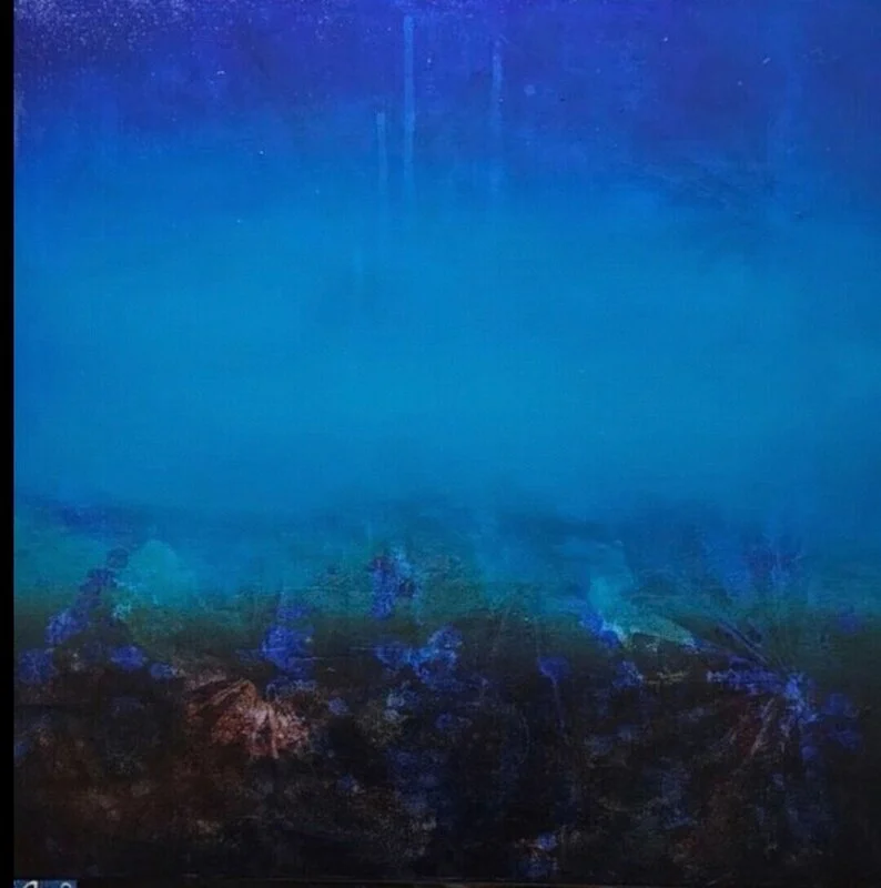 Oljemålning Abyss-Fredrik Norberg och Martin Sokolowski av Martin Sokolowski