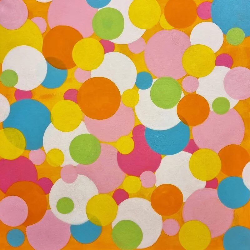 Akrylmålning Skaparglädje av Bibbi Höllinger