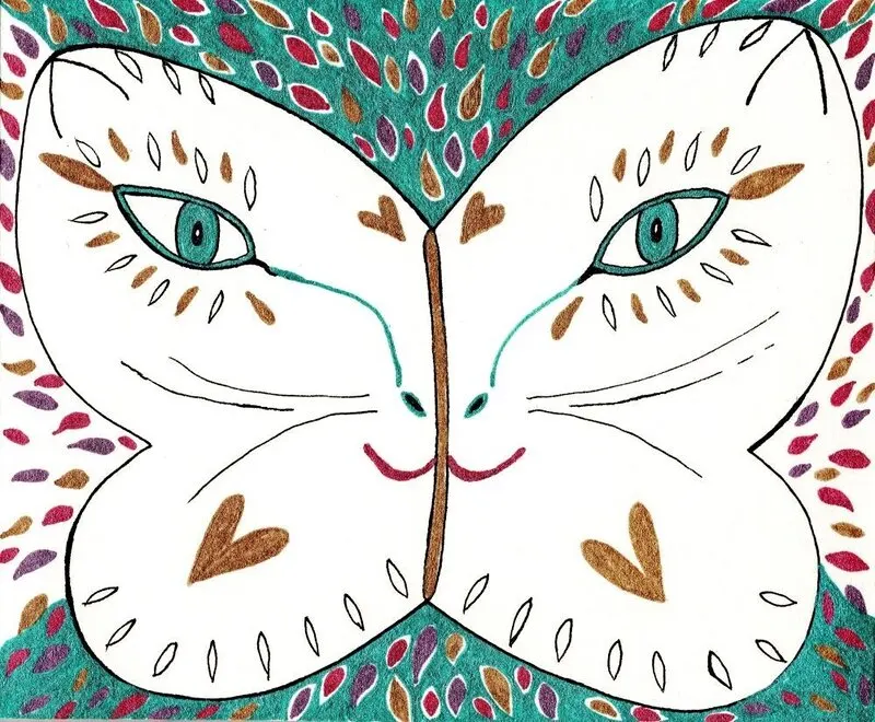 Hjärtats kattfjäril / Cat butterfly of the heart av Johanna Lioncat