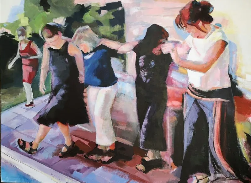 Akrylmålning Zorba av Kicki Widén