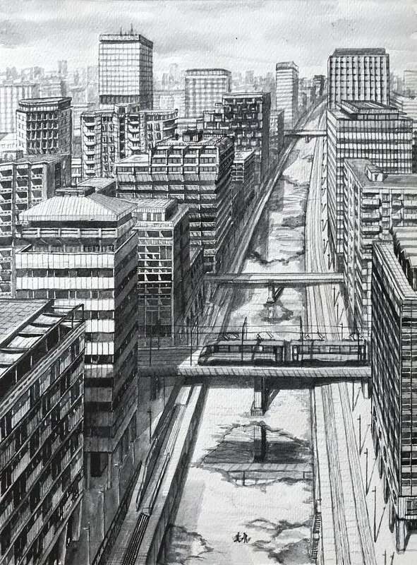 Akvarell Untitled/2 av Jakub Maliborski