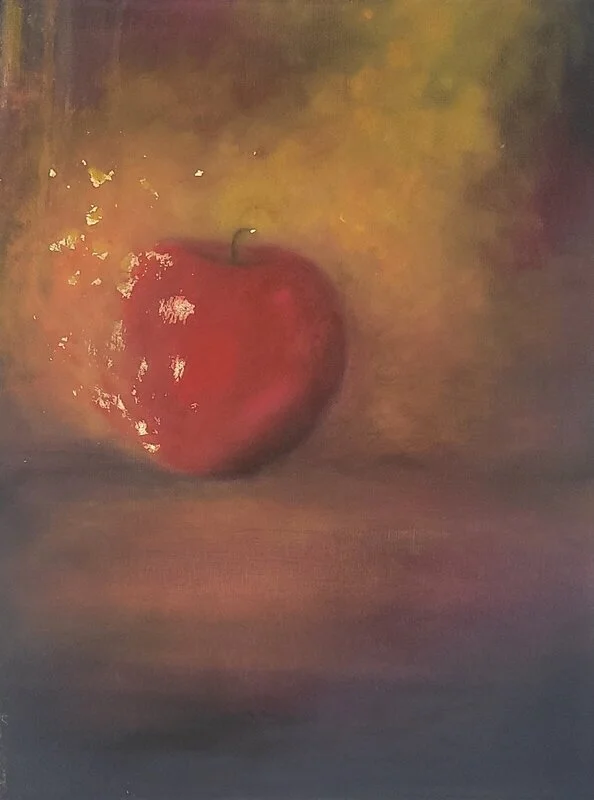 Oljemålning Äpple Nr 3 av Julia Oxborn