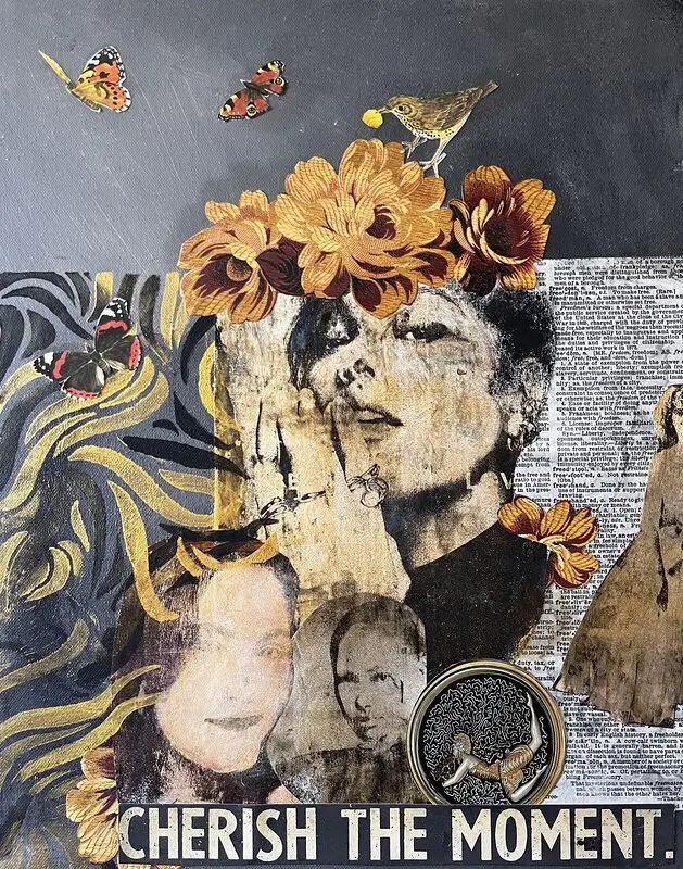 Akrylmålning Cherish. The Moment av Leena Edholt, ArtByLee