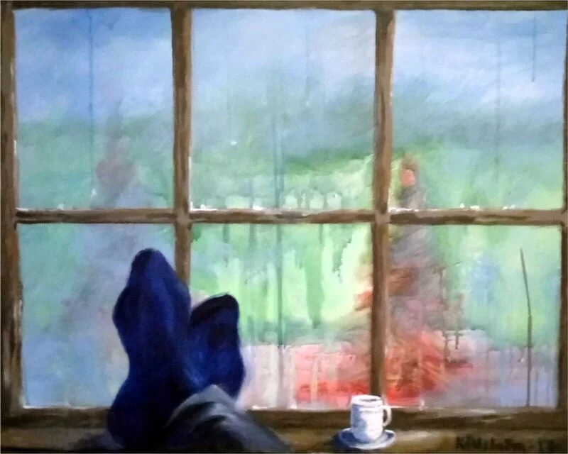 Akrylmålning Vilodag av Bernt Källström