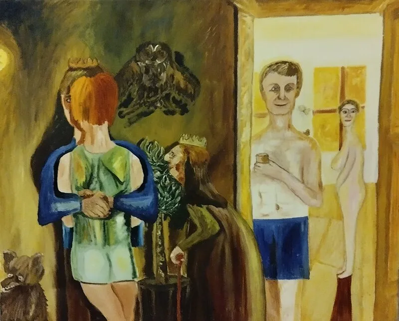 Oljemålning Utanför.. av Aminazin Van-Gogin