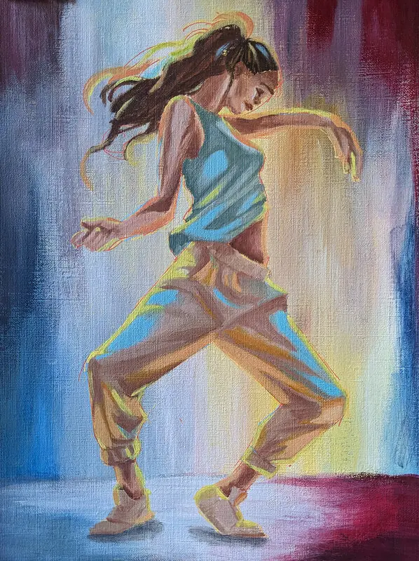 Oljemålning Rythm av Sanna Persson