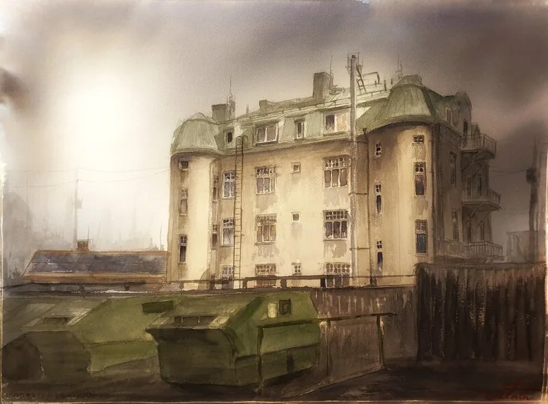 Akvarell av Joakim Wictorin