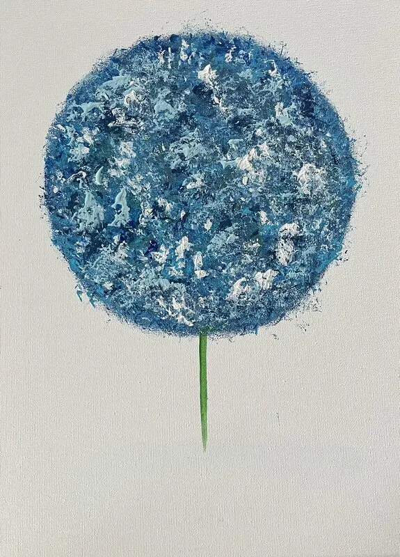 Akrylmålning Fleur de Bleu av Amie Norrman Söderman