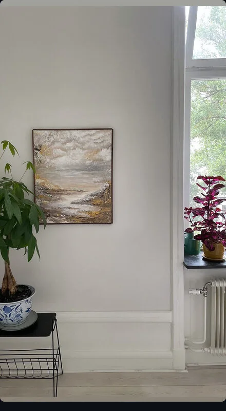 Akrylmålning Morgondis av Henrietta Kihlberg