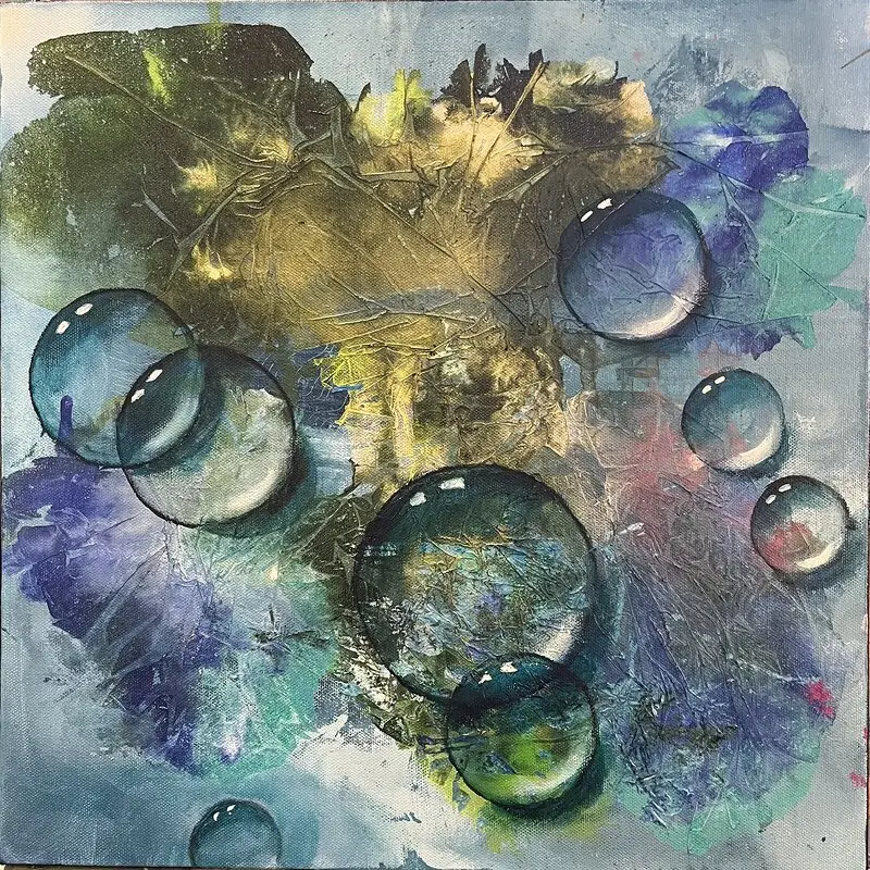 Akrylmålning Dripp av Christina Demmler