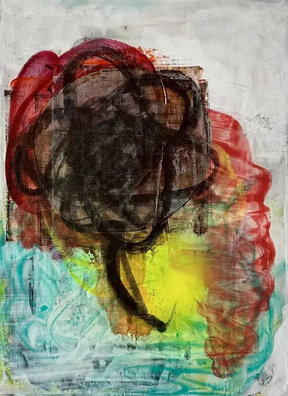 Akrylmålning Flower of evil 2 av Isak Isaksson