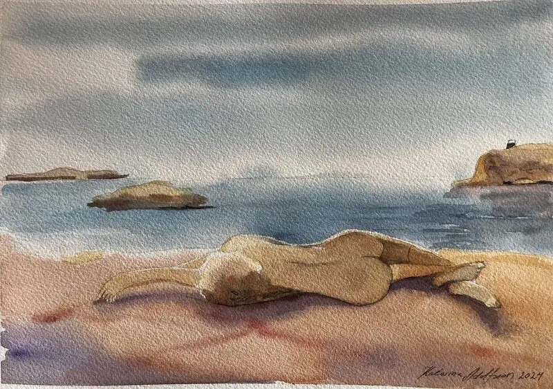 Akvarell Längtan av Katarina Adolfsson