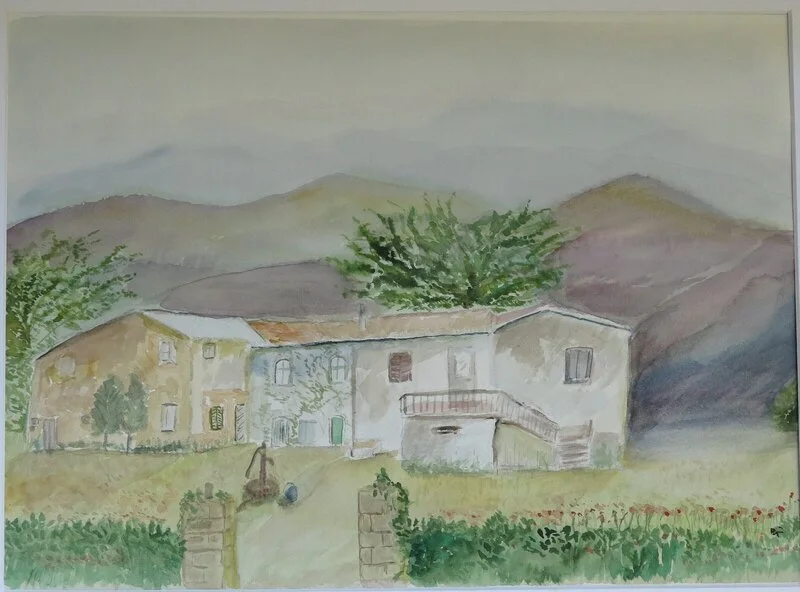 Akvarell Gamla perspektiv av Björn Persson