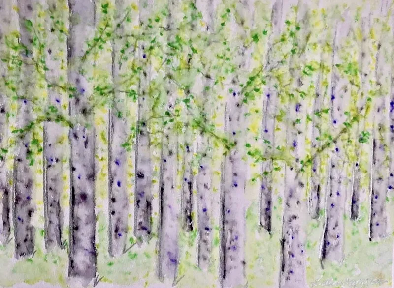 Akvarell Brattfors av Linda Abrahamsson La Arts Sweden