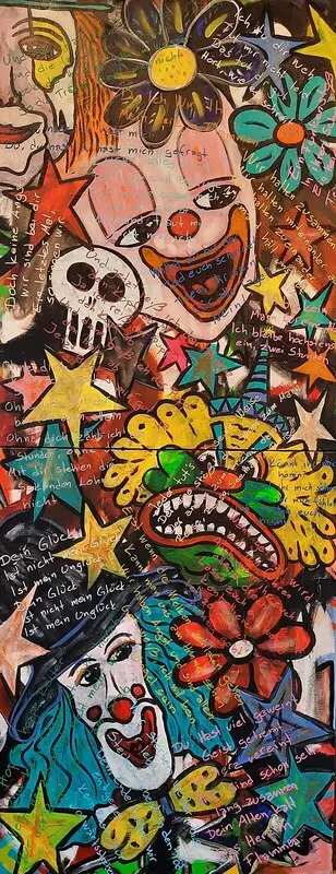 Akrylmålning Nr 389, Ein letzter Abschied von ihr, die ich liebe av Fredrik Bülow