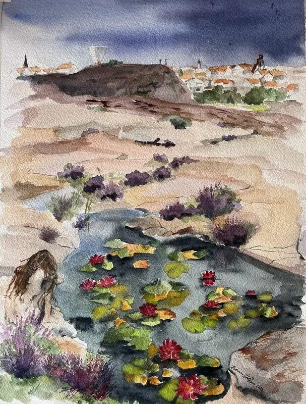 Akvarell Tacksam - Äntligen själv av Katarina Adolfsson