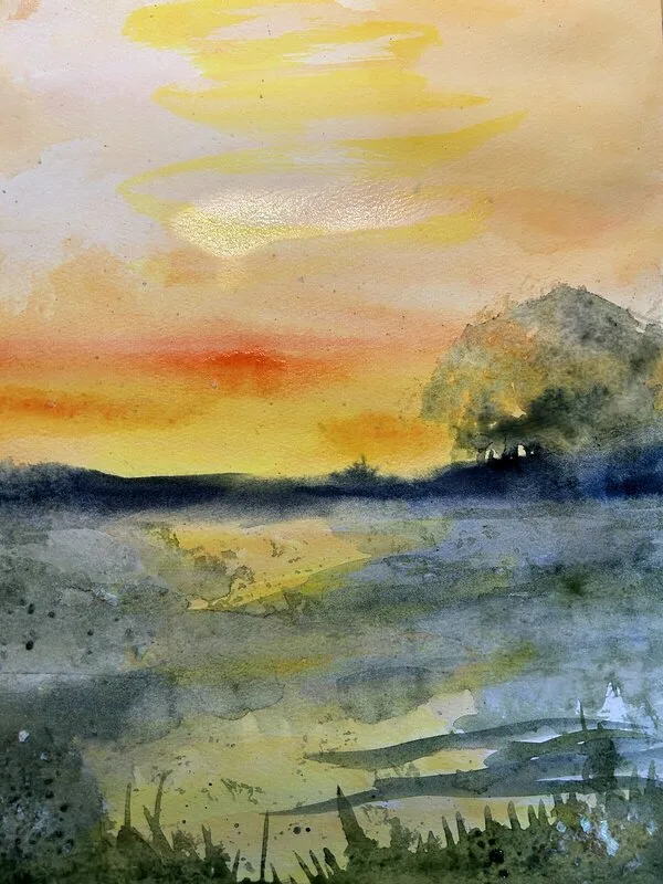 Akvarell Sommar2024 av Charlotta Floberg