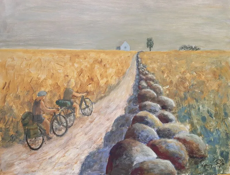 Akrylmålning Snart hemma av Toni Sjö