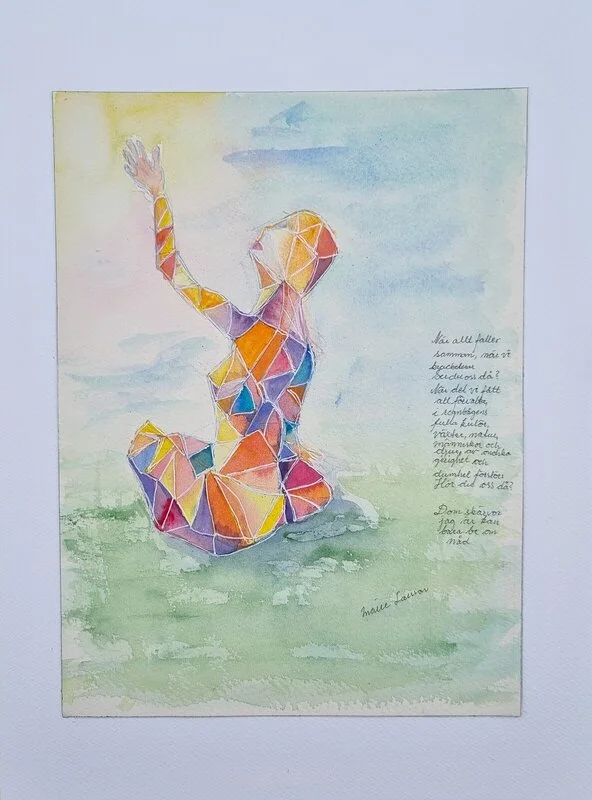 Akvarell Kyrie av Marie Larsson