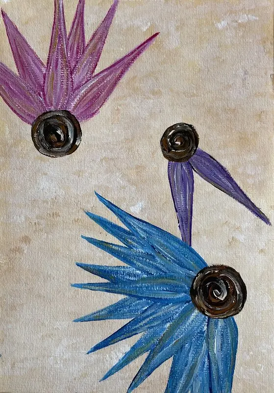 Akrylmålning Vackra Unika 05 av Malin Sjöholm