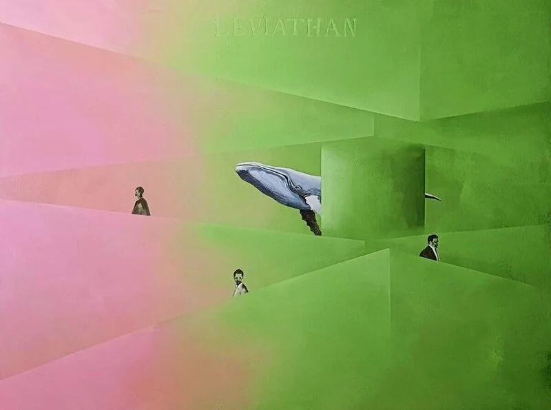Akrylmålning Leviathan av Arjuna Geir Aasehaug