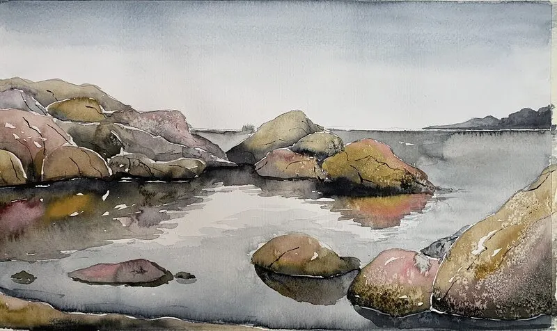 Akvarell Västkusten 2 500 kr av Per Eriksson