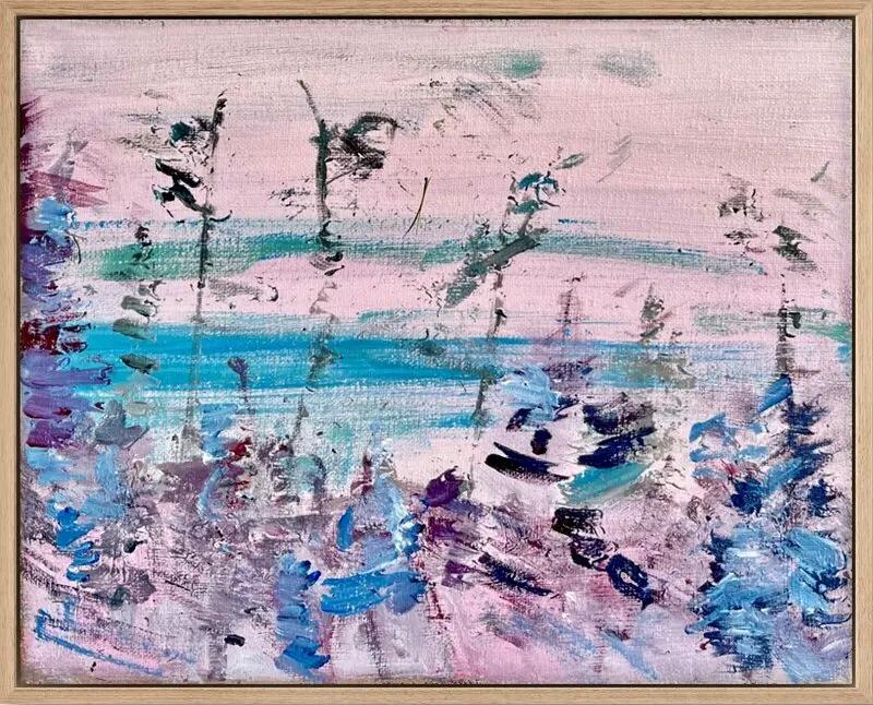 Akrylmålning Myggträsk av Christofer Carlström