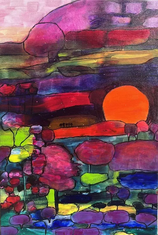 Akrylmålning Hopp av Maria Hagberg Jangsell