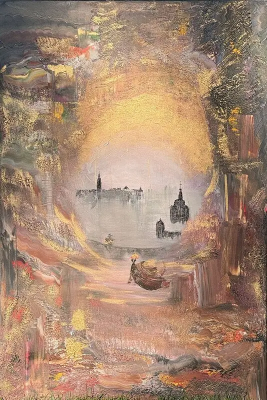 Akrylmålning Sevilla av Adina Hernandez