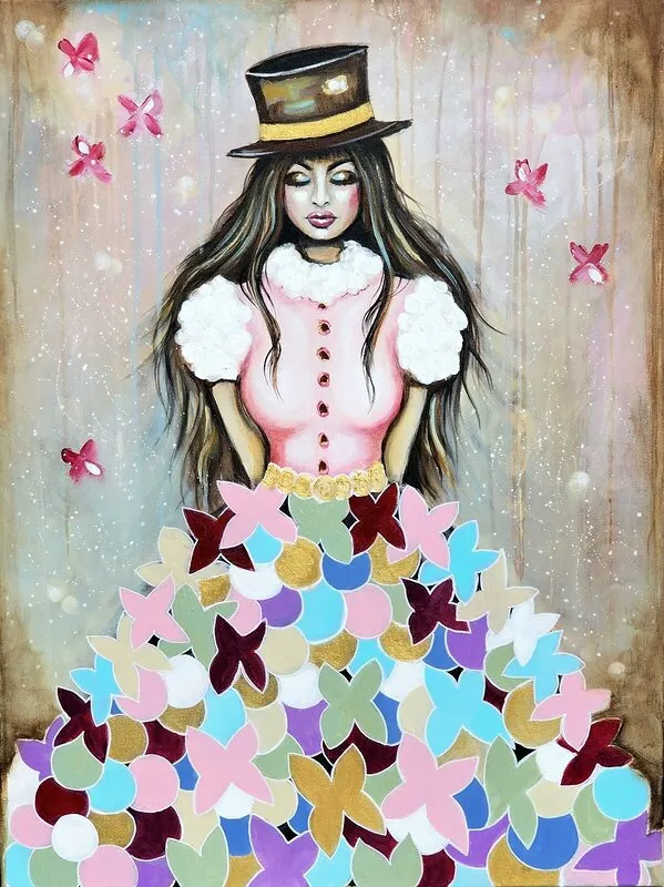 Akrylmålning Colors of happiness av Therese Engvall